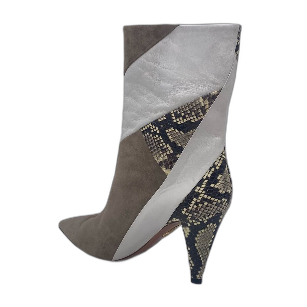 Aquazzura Calder Patchwork Leather & Snakeskin Boot - Picture 5 of 11